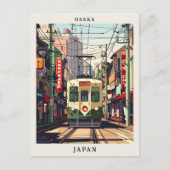 Osaka Japan Elegante Kunst Vintage Reizen Briefkaart (Voorkant)