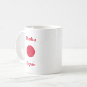 Osaka Japan Flag Coffee Mok (Voorkant links)