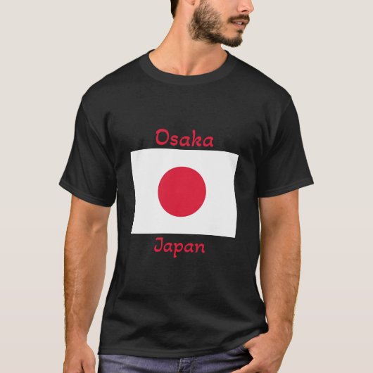 Osaka Japan Flag T-Shirt (Voorkant)