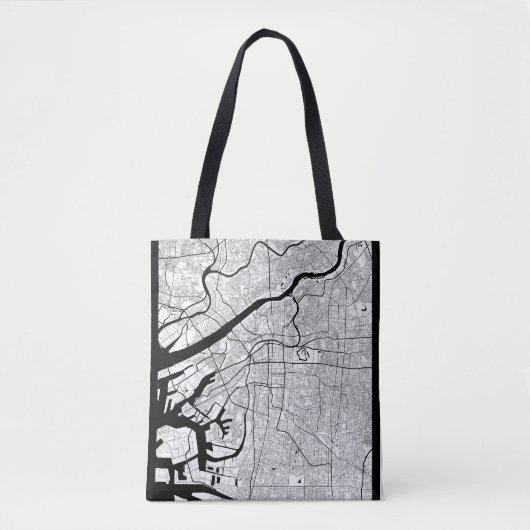 Osaka Japan Kaart Tote Bag (Voorkant)