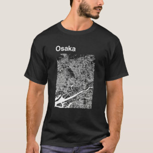 Osaka Japan Klassic City Map Grafisch T-shirt