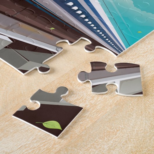 Osaka Japan kogel Train Vintage poster Legpuzzel (Zijkant)