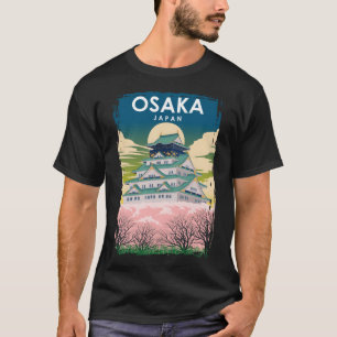 Osaka Japan  Minimal Retro Travel Poster T-shirt