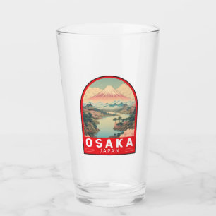 Osaka Japan Mount Fuji Travel Art Embleem Glas