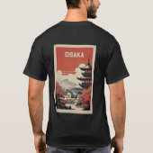 Osaka Japan Reisposter T-shirt (Achterkant)