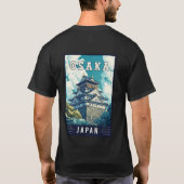 Osaka Japan Reisposter T-shirt (Achterkant)