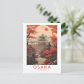 Osaka Japan Reizen Kunst Vintage Briefkaart (Staand voorkant)