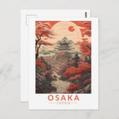 Osaka Japan Reizen Kunst Vintage Briefkaart (Voorkant / Achterkant)