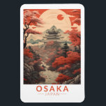 Osaka Japan Reizen Kunst Vintage Magneet<br><div class="desc">Osaka retro vector reisontwerp. Het staat bekend om zijn moderne architectuur,  nachtleven en stevig straatvoedsel. Het 16e-eeuwse shogunaat van het kasteel van Osaka,  dat verschillende restauraties heeft ondergaan,  is zijn belangrijkste historische bezienswaardigheid.</div>