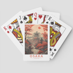 Osaka Japan Reizen Kunst Vintage Pokerkaarten
