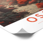 Osaka Japan Reizen Kunst Vintage Poster (Hoek)