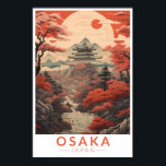 Osaka Japan Reizen Kunst Vintage Poster<br><div class="desc">Osaka retro vector reisontwerp. Het staat bekend om zijn moderne architectuur,  nachtleven en stevig straatvoedsel. Het 16e-eeuwse shogunaat van het kasteel van Osaka,  dat verschillende restauraties heeft ondergaan,  is zijn belangrijkste historische bezienswaardigheid.</div>