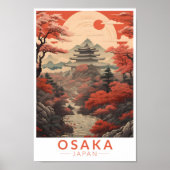Osaka Japan Reizen Kunst Vintage Poster (Voorkant)