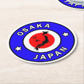 Osaka Japan Ronde Kartonnen Onderzetter (Gebogen)