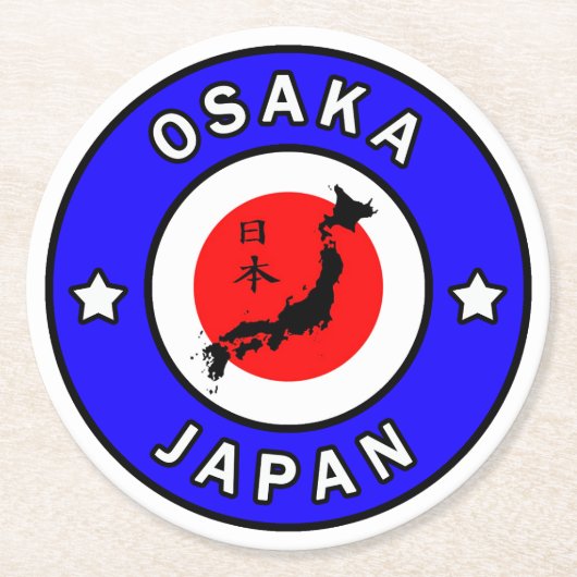 Osaka Japan Ronde Kartonnen Onderzetter (Voorkant)