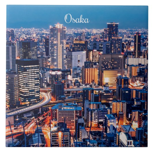 Osaka Japan stedelijk landschap Tegeltje (Voorkant)