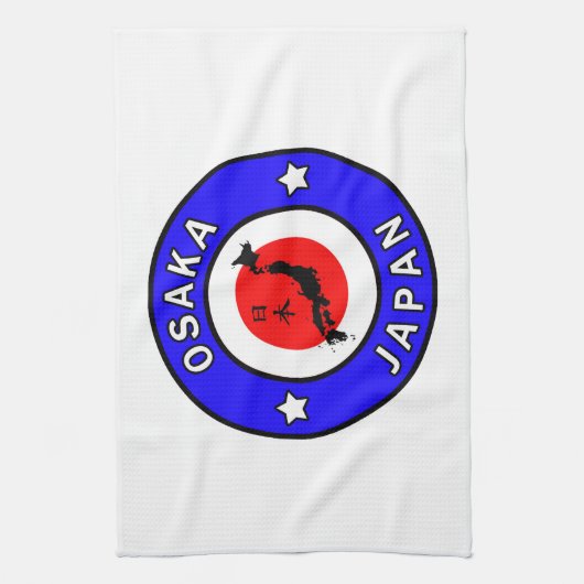 Osaka Japan Theedoek (Verticaal)