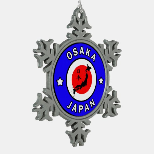 Osaka Japan Tin Sneeuwvlok Ornament (Links)