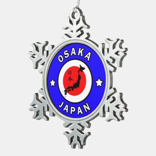 Osaka Japan Tin Sneeuwvlok Ornament (Rechts)