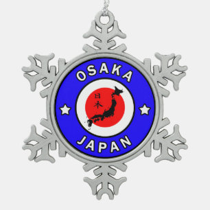 Osaka Japan Tin Sneeuwvlok Ornament