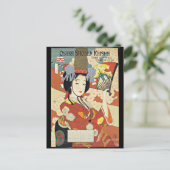 Osaka Japan Travel Poster Briefkaart (Staand voorkant)