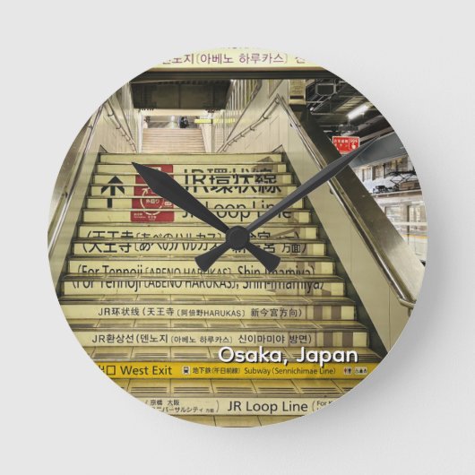 Osaka Japan Treinstation Trap Ronde Klok (Voorkant)