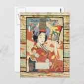 Osaka Japan Vintage Travel Poster Briefkaart (Voorkant / Achterkant)