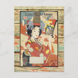 Osaka Japan Vintage Travel Poster Briefkaart