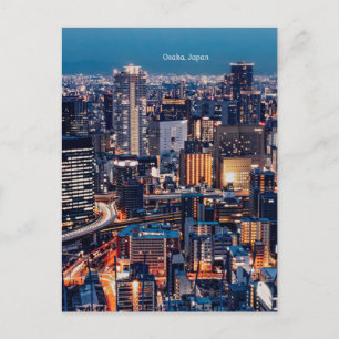 Osaka Japanse foto van cityscape Briefkaart