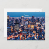 Osaka Japanse foto van cityscape Briefkaart (Voorkant / Achterkant)
