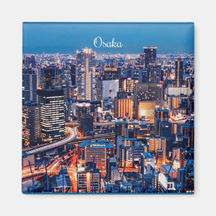 Osaka Japanse foto van cityscape Magneet