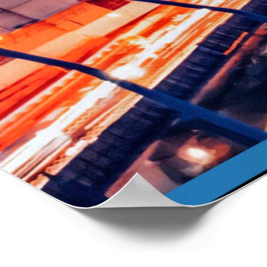 Osaka Japanse foto van cityscape Poster (Hoek)