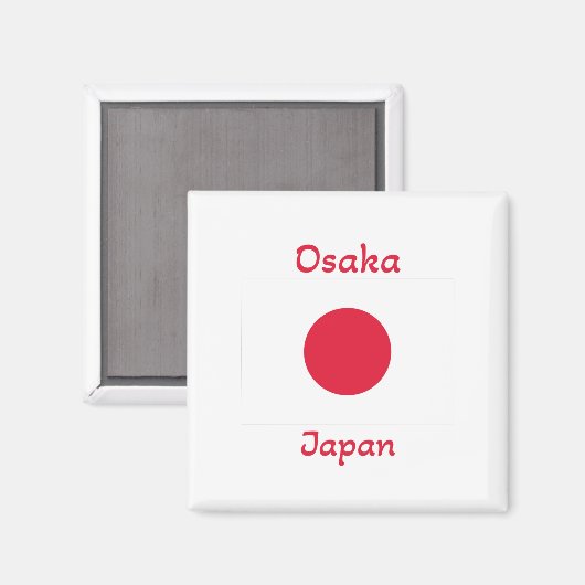 Osaka Japanse vlag Magneet (Voorkant / Achterkant)