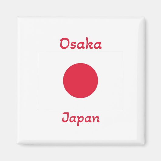 Osaka Japanse vlag Magneet (Voorkant)