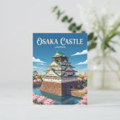 Osaka Kasteel Japan Briefkaart (Staand voorkant)