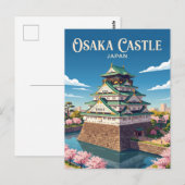 Osaka Kasteel Japan Briefkaart (Voorkant / Achterkant)