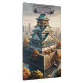 Osaka Kasteel Japan Landschap Vintage Reizen Klembord (Rechts)