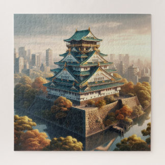Osaka Kasteel Japan Landschap Vintage Reizen Legpuzzel