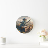 Osaka Kasteel Japan Landschap Vintage Reizen Ronde Klok (Huis)