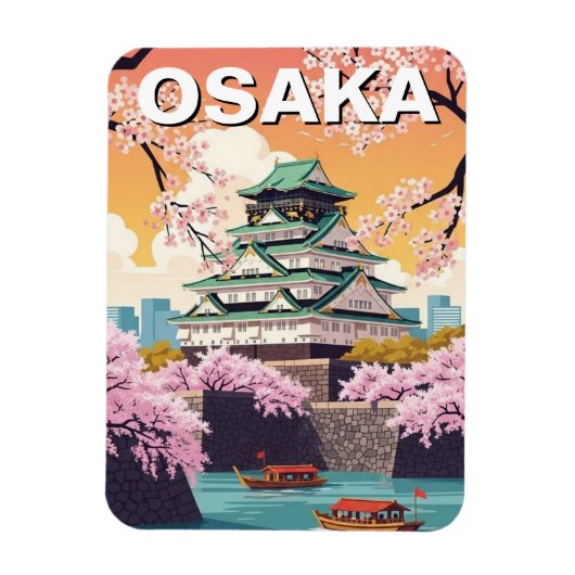 Osaka Kasteel Japan Magneet (Verticaal)