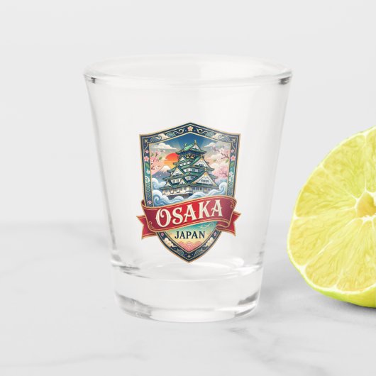 Osaka Kasteel Japan Shot Glas (Voorkant)