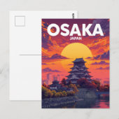 Osaka Kasteel Zonsondergang Dromen Briefkaart (Voorkant / Achterkant)