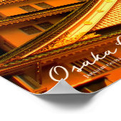 Osaka Kasteel (Zonsondergang ver.) Poster (Hoek)