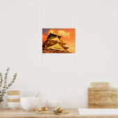 Osaka Kasteel (Zonsondergang ver.) Poster (Keuken)