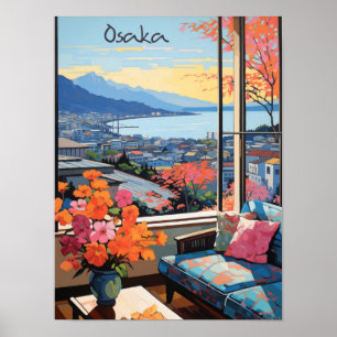 Osaka Reis Stad Muurkunst Schilderij Esthetisch Poster
