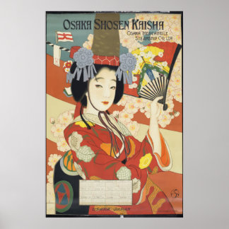  Osaka Shosen Kaisha Travel Poster Art