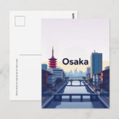 Osaka stad Japan vakantie groet Briefkaart (Voorkant / Achterkant)