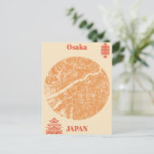 Osakmap Japan Briefkaart (Staand voorkant)