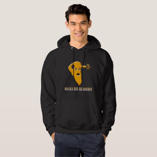 Osama Bin Headshot Hoodie - Zwart (Voorkant volledig)