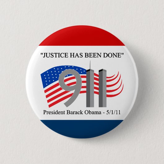Osama Bin Laden Dead - Rechtvaardigheid Ronde Button 5,7 Cm (Voorkant)